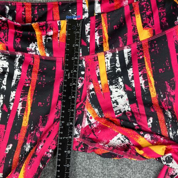 Reebok Capri Leggings Womens Size M Multicolor Abstract Print Stretch Activewear - Picture 4 of 10
